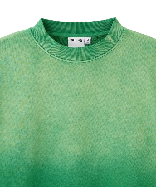 X-girl（エックスガール）の「OVERDYED SWEAT TOP（スウェット・レディース・ピンク/グリーン/ネイビー・S/M）」の9枚目の写真