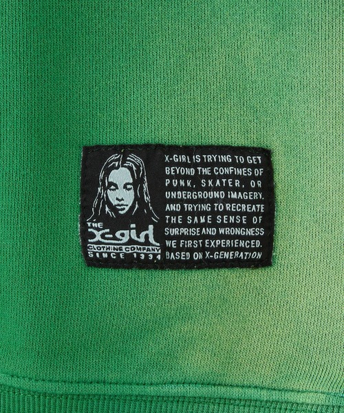 X-girl（エックスガール）の「OVERDYED SWEAT TOP（スウェット・レディース・ピンク/グリーン/ネイビー・S/M）」の10枚目の写真