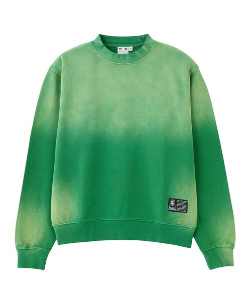 X-girl（エックスガール）の「OVERDYED SWEAT TOP（スウェット・レディース・ピンク/グリーン/ネイビー・S/M）」の7枚目の写真