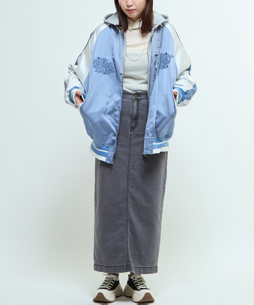CONVERSE TOKYO（コンバーストウキョウ）の「COTTON CHINO STRAIGHT SKIRT（デニムスカート・レディース・ボルドー/チャコールグレー/ベージュ・FREE）」の6枚目の写真