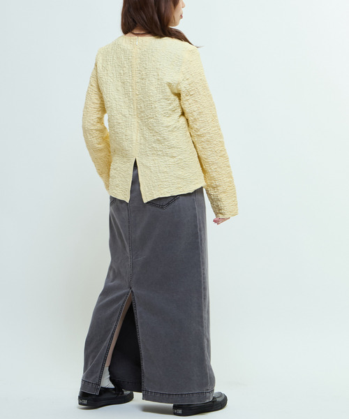 CONVERSE TOKYO（コンバーストウキョウ）の「COTTON CHINO STRAIGHT SKIRT（デニムスカート・レディース・ボルドー/チャコールグレー/ベージュ・FREE）」の9枚目の写真