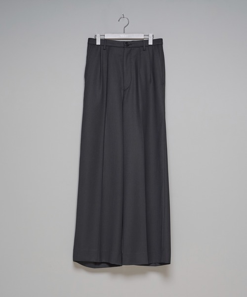 MASU】TUCKED WIDE TROUSERS（スラックス）｜MASU（エムエーエス