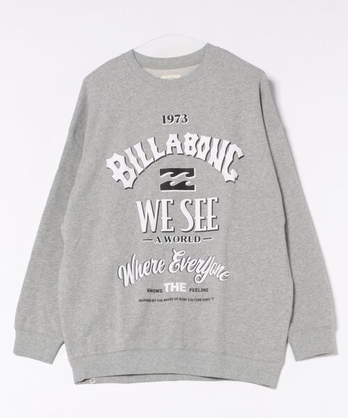 BILLABONG(ビラボン)の「BILLABONG レディース MESSAGE ARCH LOOSE C トレーナー 【2025年秋冬モデル】/ビラボンフロントプリントプルオーバースウェットトレーナー(スウェット・レディース・グレー/オフホワイト/ホワイト・LARGE/MEDIUM)」の3枚目の写真