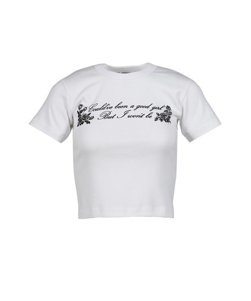 NUBIAN(ヌビアン)の「SUNNI CROP T-SHIRTS(Tシャツ/カットソー・レディース・ホワイト・SMALL)」の1枚目の写真