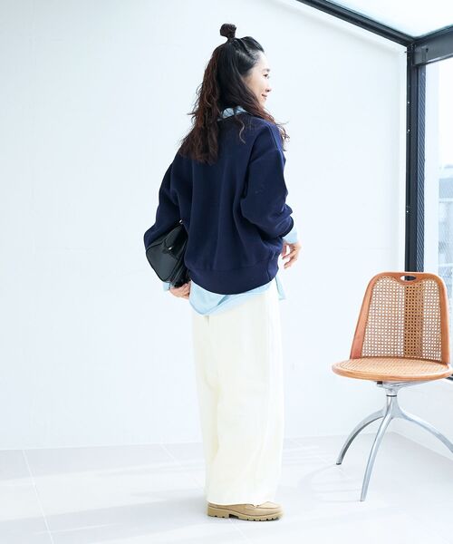 le.coeur blanc（ルクールブラン）の「★再入荷《手洗い可能》サガラ刺繍Vカーディガン（カーディガン/ボレロ・レディース・キャメル/アイボリー/グレー/レッド/ネイビー・38）」の11枚目の写真