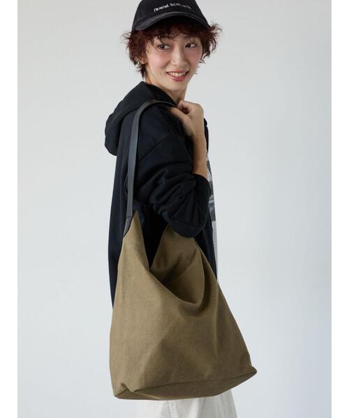 Lugnoncure（ルノンキュール）の「キャンバスショルダートートバッグ《2025autumn catalog item》（ハンドバッグ・レディース・カーキ/オフホワイト/ブラック・F）」の9枚目の写真