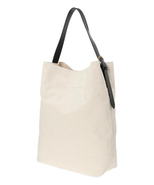 Lugnoncure（ルノンキュール）の「キャンバスショルダートートバッグ《2025autumn catalog item》（ハンドバッグ・レディース・カーキ/オフホワイト/ブラック・F）」の5枚目の写真