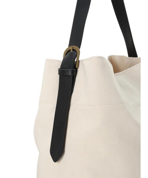Lugnoncure（ルノンキュール）の「キャンバスショルダートートバッグ《2025autumn catalog item》（ハンドバッグ・レディース・カーキ/オフホワイト/ブラック・F）」の11枚目の写真