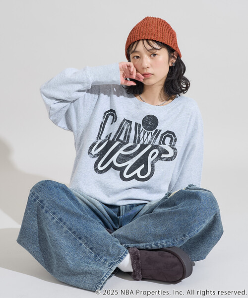 WOS ロゴ スウェット セール】NBAワイドネックロゴスウェット（スウェット）｜FREAK'S STORE