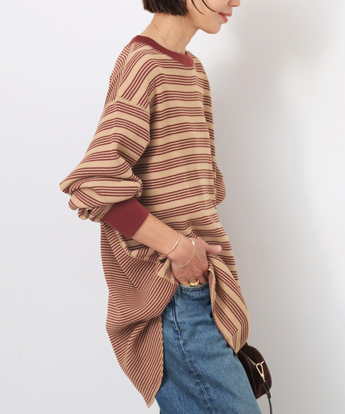 MILLER(ミラー)の「【MILLER/ミラー】 Waffleプルオーバー(Tシャツ/カットソー・レディース・ブラウン/グリーン/ボルドー・FREE)」の3枚目の写真