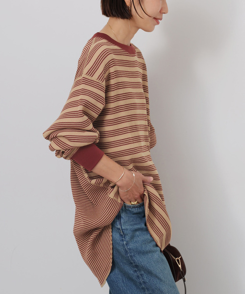 MILLER(ミラー)の「【MILLER/ミラー】 Waffleプルオーバー(Tシャツ/カットソー・レディース・ブラウン/グリーン/ボルドー・FREE)」の5枚目の写真