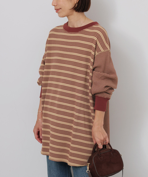 MILLER(ミラー)の「【MILLER/ミラー】 Waffleプルオーバー(Tシャツ/カットソー・レディース・ブラウン/グリーン/ボルドー・FREE)」の6枚目の写真