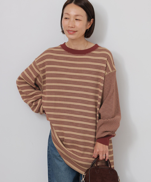 MILLER(ミラー)の「【MILLER/ミラー】 Waffleプルオーバー(Tシャツ/カットソー・レディース・ブラウン/グリーン/ボルドー・FREE)」の7枚目の写真