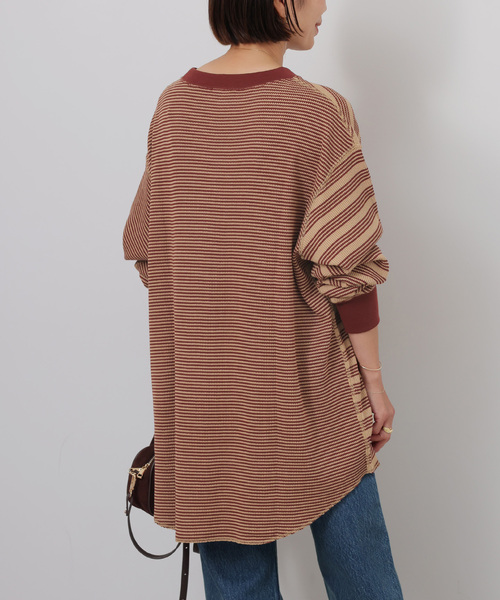 MILLER(ミラー)の「【MILLER/ミラー】 Waffleプルオーバー(Tシャツ/カットソー・レディース・ブラウン/グリーン/ボルドー・FREE)」の9枚目の写真