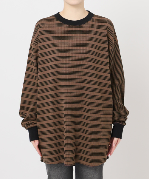 MILLER(ミラー)の「【MILLER/ミラー】 Waffleプルオーバー(Tシャツ/カットソー・レディース・ブラウン/グリーン/ボルドー・FREE)」の12枚目の写真