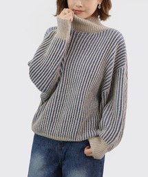選べる2TYPE ストライプニットセーター