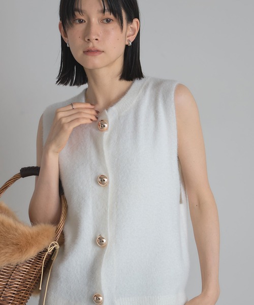 バーディーハント、ニットベスト フラワージャガード ニットベスト FX20S268【Fano Studios