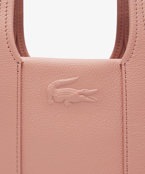 LACOSTE（ラコステ）の「シティコート スモールレザートートバッグ（トートバッグ・レディース・ブラック/ピンクベージュ・FREE）」の7枚目の写真