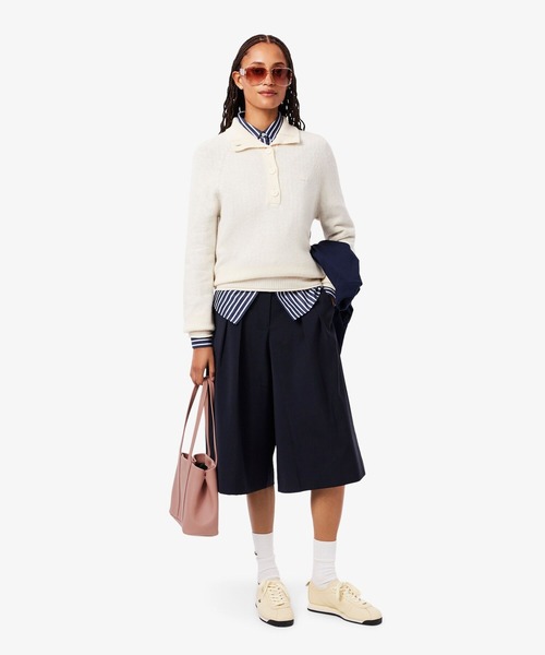 LACOSTE（ラコステ）の「シティコート スモールレザートートバッグ（トートバッグ・レディース・ブラック/ピンクベージュ・FREE）」の9枚目の写真