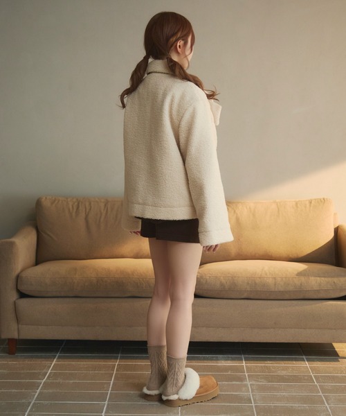 TITTY&CO.（ティティーアンドコー）の「リボンボアジャケット（その他アウター・レディース・ベージュ/モカ/アイボリー・FREE）」の16枚目の写真