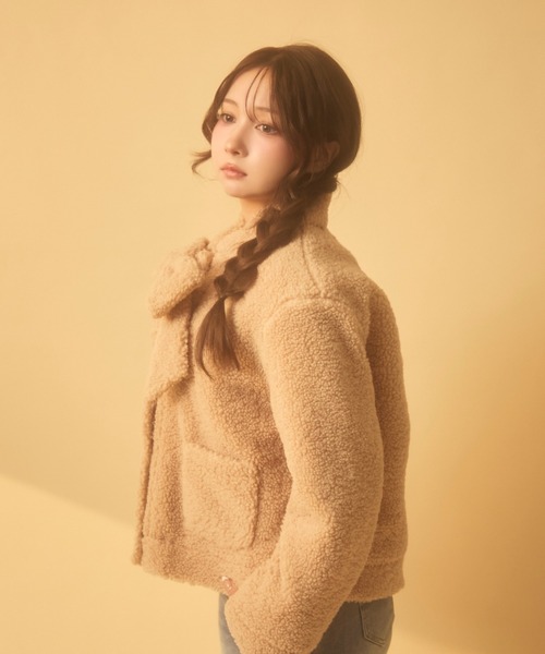 セール】リボンボアジャケット（その他アウター）｜TITTY&CO.（ティ