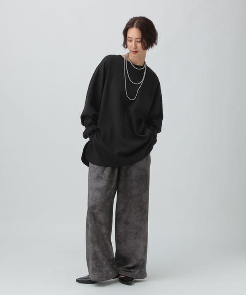 LEPSIM(レプシィム)の「2WAYヘンリーネックチュニック 580595(Tシャツ/カットソー・レディース・ブラック/カーキ/オレンジ/アイボリー・FREE)」の14枚目の写真