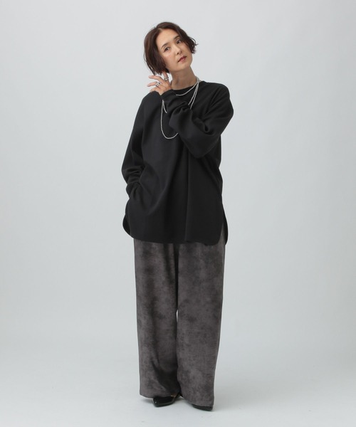 LEPSIM(レプシィム)の「2WAYヘンリーネックチュニック 580595(Tシャツ/カットソー・レディース・ブラック/カーキ/オレンジ/アイボリー・FREE)」の15枚目の写真