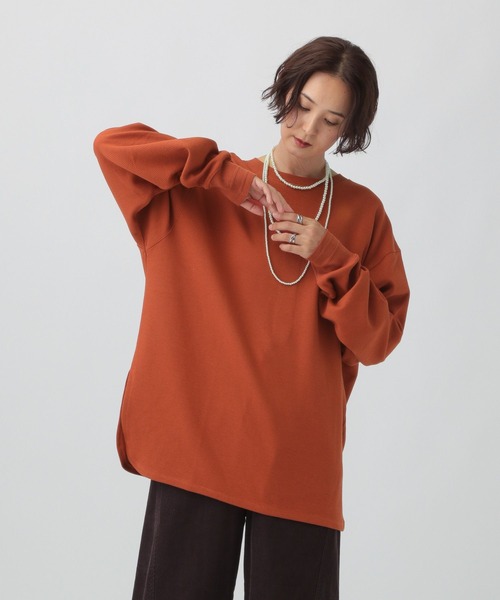 LEPSIM(レプシィム)の「2WAYヘンリーネックチュニック 580595(Tシャツ/カットソー・レディース・ブラック/カーキ/オレンジ/アイボリー・FREE)」の18枚目の写真