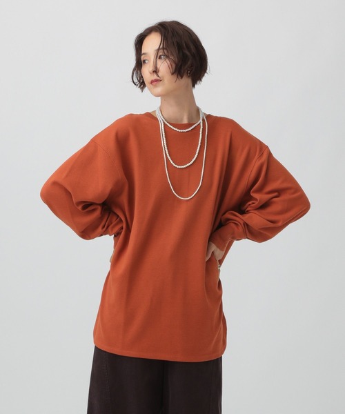 LEPSIM(レプシィム)の「2WAYヘンリーネックチュニック 580595(Tシャツ/カットソー・レディース・ブラック/カーキ/オレンジ/アイボリー・FREE)」の19枚目の写真