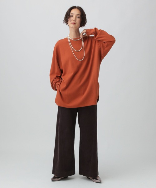 LEPSIM(レプシィム)の「2WAYヘンリーネックチュニック 580595(Tシャツ/カットソー・レディース・ブラック/カーキ/オレンジ/アイボリー・FREE)」の22枚目の写真