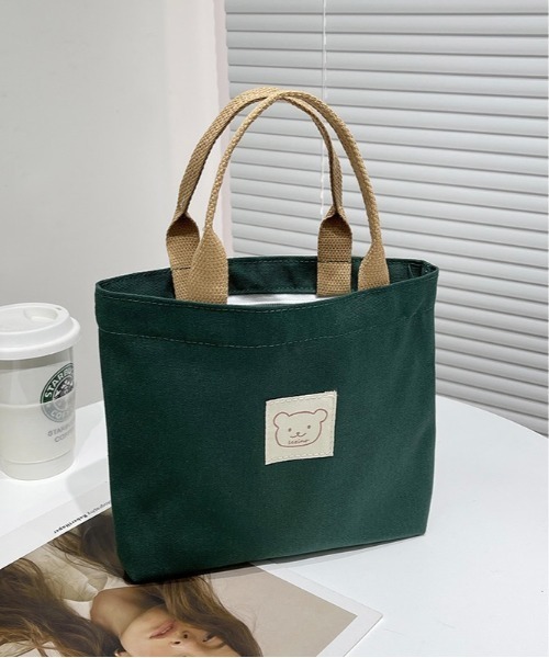 Burner(バーナー)の「【OKUOKU 0909】ベアワッペン ミニキャンバストートバッグ oku-bag-21-8【RBTS】(トートバッグ・レディース・ブラック/グレー/グリーン/ベージュ・FREE)」の4枚目の写真