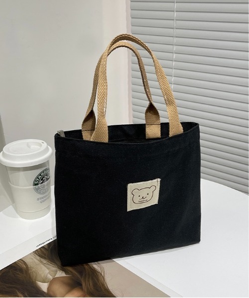 Burner(バーナー)の「【OKUOKU 0909】ベアワッペン ミニキャンバストートバッグ oku-bag-21-8【RBTS】(トートバッグ・レディース・ブラック/グレー/グリーン/ベージュ・FREE)」の2枚目の写真