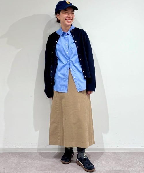 human woman（ヒューマンウーマン）の「◆【4サイズ展開】ライトモールスキンＡラインスカート（スカート・レディース・ベージュ/ネイビー・SMALL/MEDIUM/LARGE/X-SMALL）」の22枚目の写真
