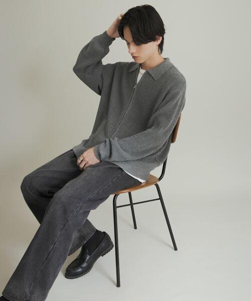 SENSE OF PLACE by URBAN RESEARCH(センスオブプレイスバイアーバンリサーチ)の「ダブルジップニットカーディガン(カーディガン/ボレロ・メンズ・ブルー/グレー/レッド・LARGE/MEDIUM)」の7枚目の写真