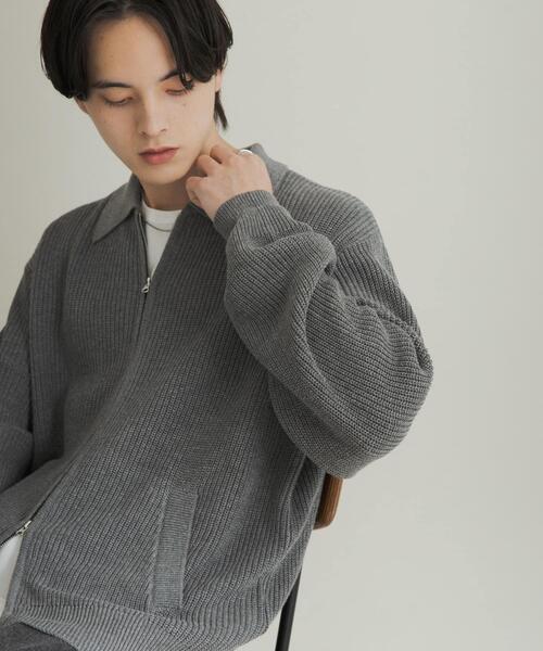 SENSE OF PLACE by URBAN RESEARCH(センスオブプレイスバイアーバンリサーチ)の「ダブルジップニットカーディガン(カーディガン/ボレロ・メンズ・ブルー/グレー/レッド・LARGE/MEDIUM)」の8枚目の写真