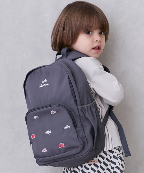 petit main(プティマイン)の「アソートリュック(M)(バックパック/リュック・キッズ・ライトグレー/ブラック/ネイビー/アイボリー/モカ/ラベンダー/ライトカーキ/ベビーピンク/ライトベージュ/チャコール・M)」の4枚目の写真