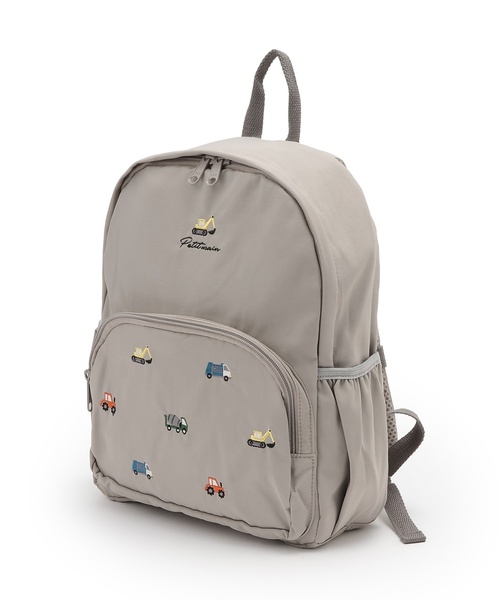 petit main(プティマイン)の「アソートリュック(M)(バックパック/リュック・キッズ・ライトグレー/ブラック/ネイビー/アイボリー/モカ/ラベンダー/ライトカーキ/ベビーピンク/ライトベージュ/チャコール・M)」の2枚目の写真