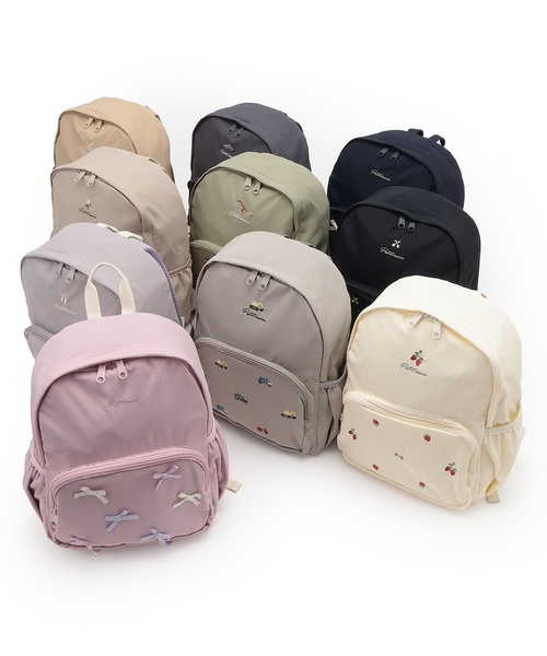 petit main(プティマイン)の「アソートリュック(M)(バックパック/リュック・キッズ・ライトグレー/ブラック/ネイビー/アイボリー/モカ/ラベンダー/ライトカーキ/ベビーピンク/ライトベージュ/チャコール・M)」の12枚目の写真