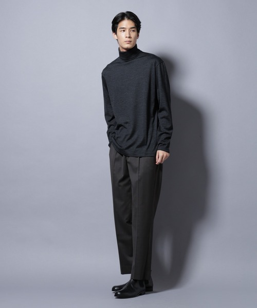 NANO universe(ナノユニバース)の「MIYATA×NANO JAPAN MADE 100%WOOL タートルネック(Tシャツ/カットソー・メンズ・ライトグレー/チャコール/ブラウン・L/M)」の18枚目の写真