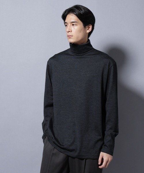 NANO universe(ナノユニバース)の「MIYATA×NANO JAPAN MADE 100%WOOL タートルネック(Tシャツ/カットソー・メンズ・ライトグレー/チャコール/ブラウン・L/M)」の22枚目の写真