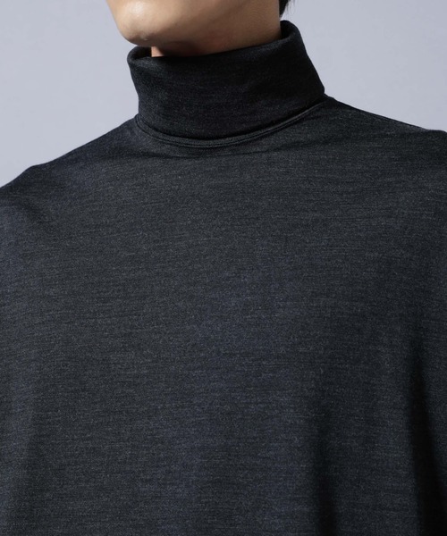 NANO universe(ナノユニバース)の「MIYATA×NANO JAPAN MADE 100%WOOL タートルネック(Tシャツ/カットソー・メンズ・ライトグレー/チャコール/ブラウン・L/M)」の7枚目の写真