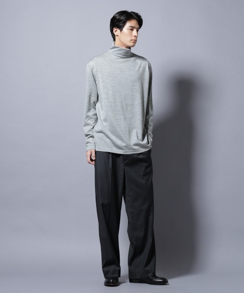 NANO universe(ナノユニバース)の「MIYATA×NANO JAPAN MADE 100%WOOL タートルネック(Tシャツ/カットソー・メンズ・ライトグレー/チャコール/ブラウン・L/M)」の13枚目の写真