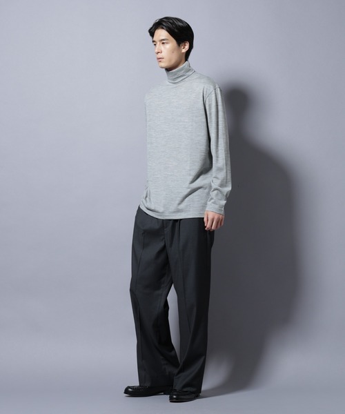 NANO universe(ナノユニバース)の「MIYATA×NANO JAPAN MADE 100%WOOL タートルネック(Tシャツ/カットソー・メンズ・ライトグレー/チャコール/ブラウン・L/M)」の11枚目の写真