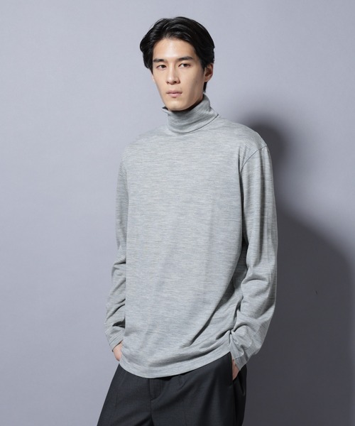 NANO universe(ナノユニバース)の「MIYATA×NANO JAPAN MADE 100%WOOL タートルネック(Tシャツ/カットソー・メンズ・ライトグレー/チャコール/ブラウン・L/M)」の15枚目の写真