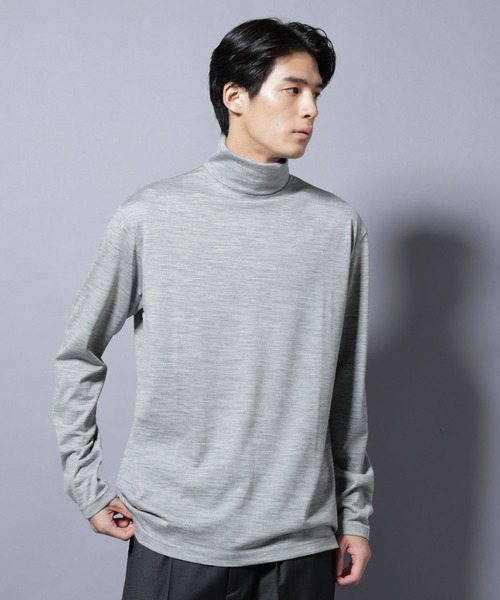 NANO universe(ナノユニバース)の「MIYATA×NANO JAPAN MADE 100%WOOL タートルネック(Tシャツ/カットソー・メンズ・ライトグレー/チャコール/ブラウン・L/M)」の16枚目の写真