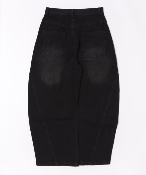 レオパード パネル コクーン ワイド デニムパンツ（デニムパンツ  