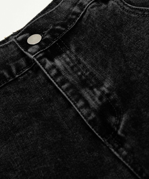 HOOK（フック）の「レオパード パネル コクーン ワイド デニムパンツ（デニムパンツ・メンズ・ブラック・MEDIUM/SMALL/LARGE）」の5枚目の写真