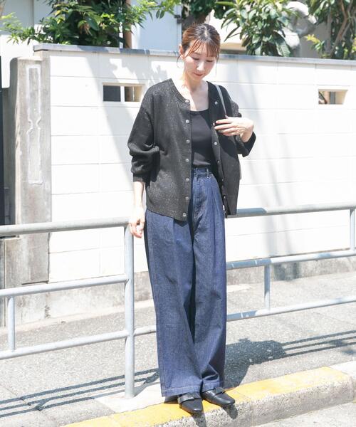 ITEMS URBANRESEARCH(アイテムズ アーバンリサーチ)の「ドットボタンラメニットカーディガン(カーディガン/ボレロ・レディース・グレー/レッド/ブラック・FREE)」の19枚目の写真