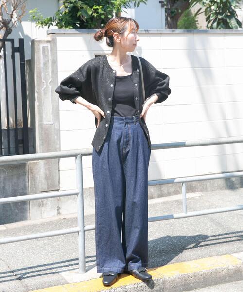 ITEMS URBANRESEARCH(アイテムズ アーバンリサーチ)の「ドットボタンラメニットカーディガン(カーディガン/ボレロ・レディース・グレー/レッド/ブラック・FREE)」の20枚目の写真