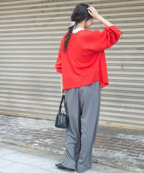 ITEMS URBANRESEARCH(アイテムズ アーバンリサーチ)の「ドットボタンラメニットカーディガン(カーディガン/ボレロ・レディース・グレー/レッド/ブラック・FREE)」の6枚目の写真